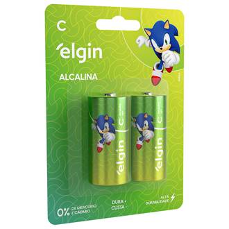 PILHA ALCALINA MEDIA C C/2 - 82156 - UN - ELGIN