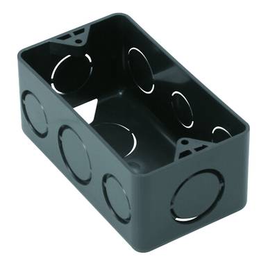 CAIXA DE LUZ RETANGULAR PRETA AMANCO 4 X 2