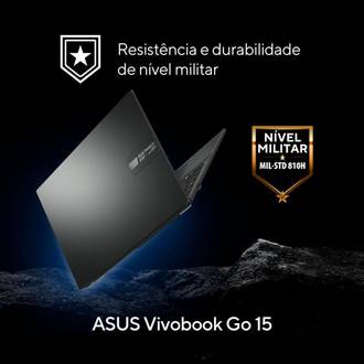 NOTEBOOK 15.6" VIVOBOOK GO 15 R5-7520U/8GB/256GBSSD/W11 - PRETO - UN - ASUS