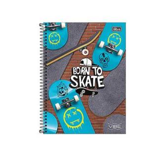 CADERNO UNIV CAPA DURA 1X1 80FLS - VIBE MASC - UN - TILIBRA