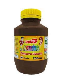TINTA GUACHE 250ML  - MARROM - PCT 3 - RADEX