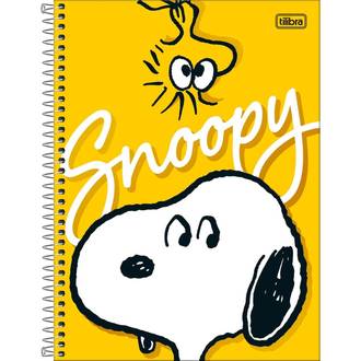 CADERNO UNIV CAPA DURA 1X1 80FLS - 396052 - SNOOPY - PCT 4 - TILIBRA