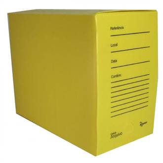ARQUIVO MORTO PRATICO 350X245X135MM - 2607 - AMARELO - UN - ALAPLAST