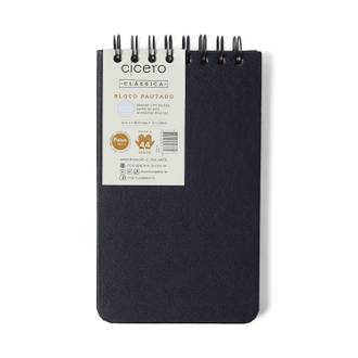 BLOCO ANOTACOES CLASSICO E 12X20 - PAUTADO / PRETO 6731 - UN - CICERO