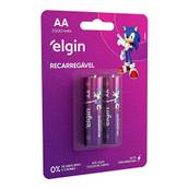 PILHA RECARREGAVEL AA 2500MAH C/2 - 82172 - UN - ELGIN