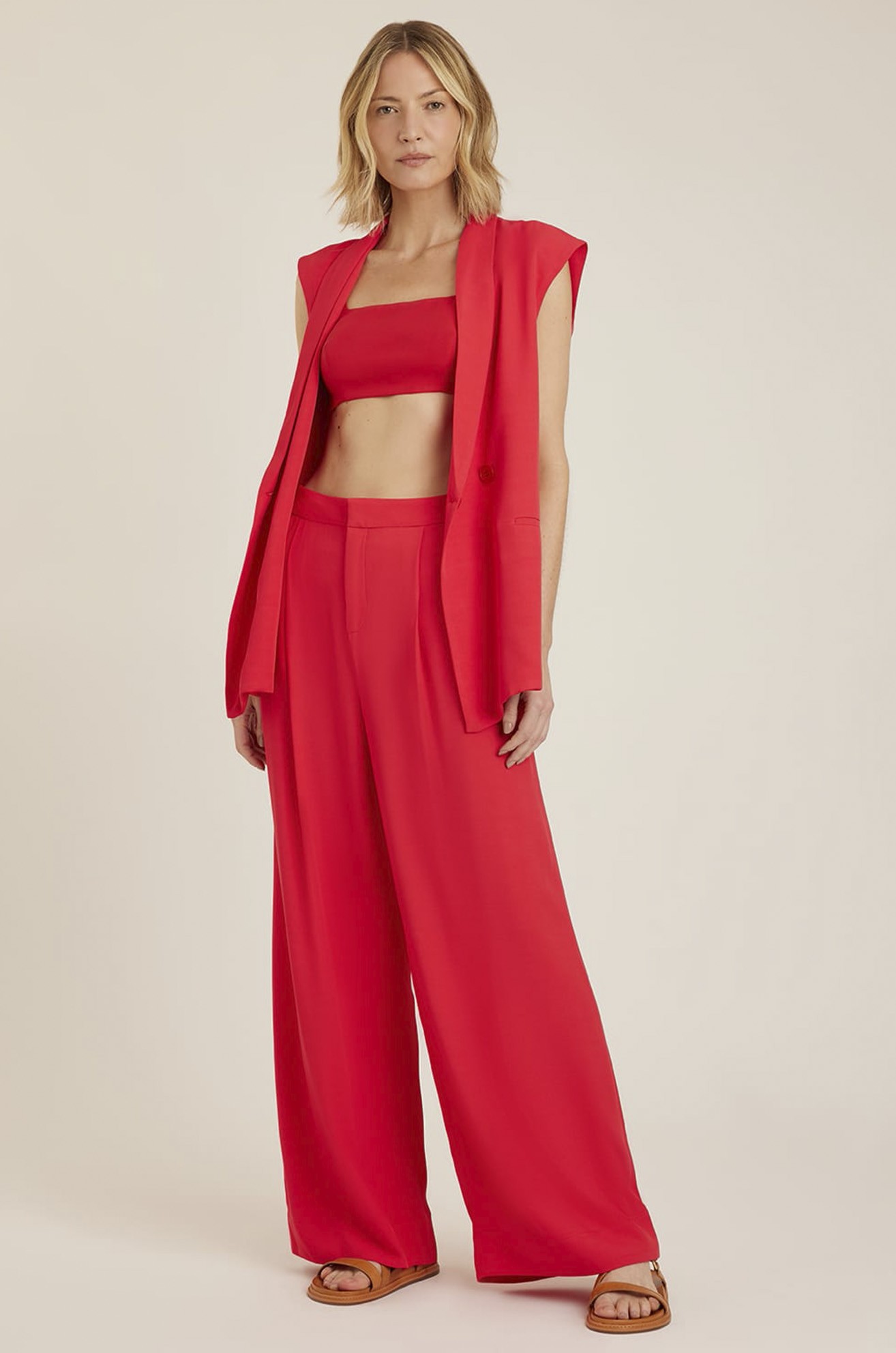 Calça pantalona papoula
