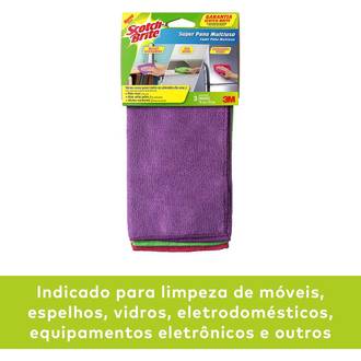 PANO MULTIUSO SUPER SCOTCH-BRITE - C/3 - 29X29 - UN - 3M