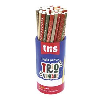 LAPIS PRETO GRAFITE TRIO VINTAGE - 904751 - CX 48 - TRIS