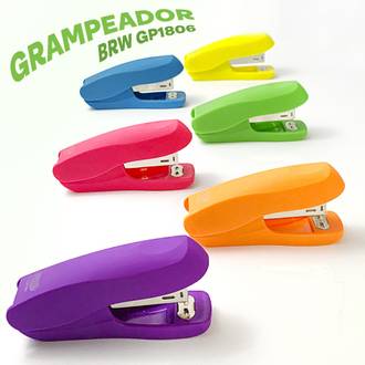 GRAMPEADOR EMBOR P/18FLS 26/6 COLORIDO 11CM- GP1806 - UN - BRW