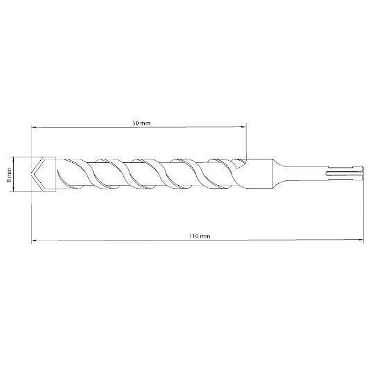 BROCA SDS TRAMONTINA 08.00 X 110 REF. 43148/113