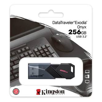 PEN DRIVE 256GB EXODIA DTXN - USB 3.2 - PRETO - UN - KINGSTON