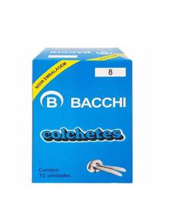 COLCHETE PARA PASTA N.8 C/72  - UN - BACCHI