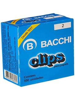 CLIPS GALVANIZADO N.2 C/100  - PCT 25 - BACCHI