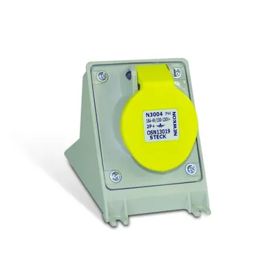 TOMADA SOB NEWKON 2P+T 16A 100/130V 4H AM N3004