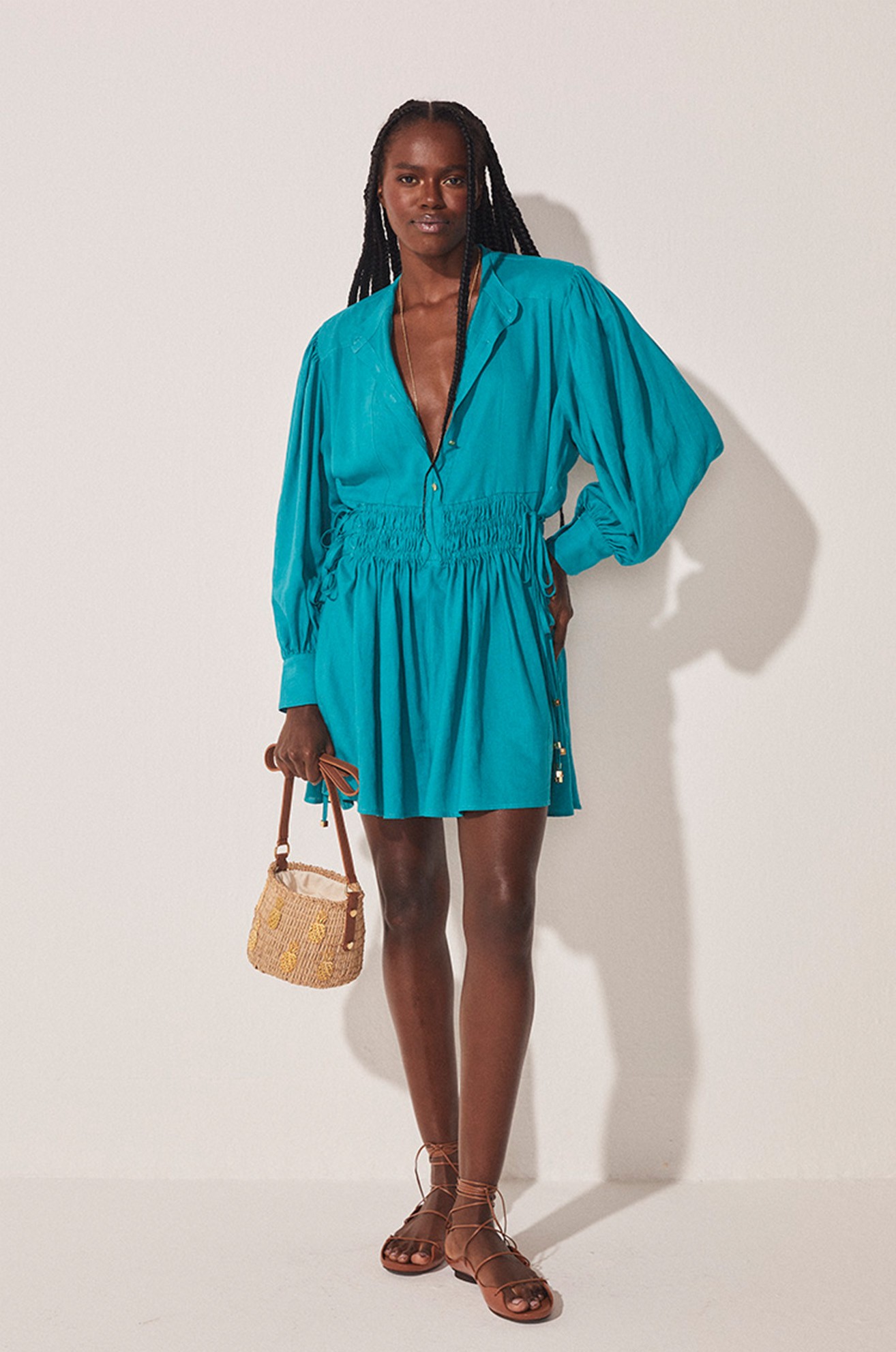 Vestido curto horizonte leveza