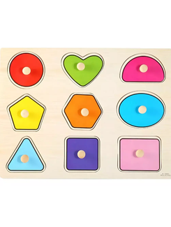 JOGO DE ENCAIXE MADEIRA FORMAS GEOMETRICAS - YK1053 - UN - YINS KIDS