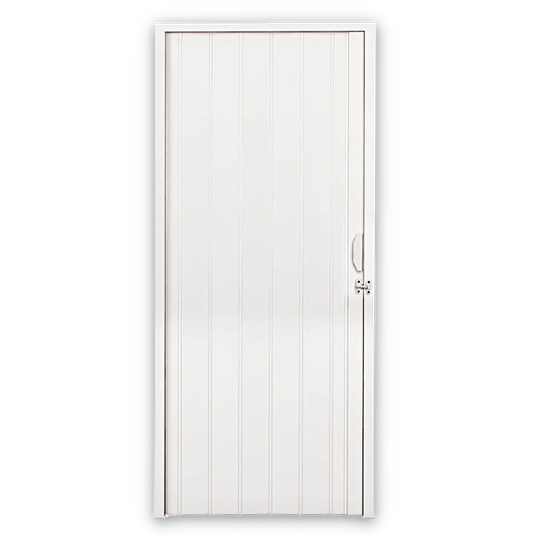 PORTA SANFONADA EM PVC AUCTI BRANCO 2,10x0,90m