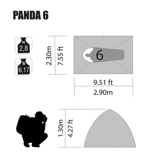 BARRACA PANDA 6 PESSOAS NAUTIKA