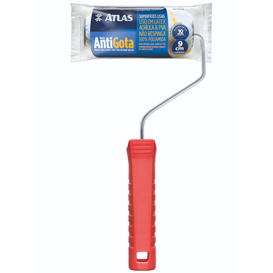 ROLO DE PINTURA EM LÃ ANTI GOTAS ATLAS 09 CM C/SUPORTE