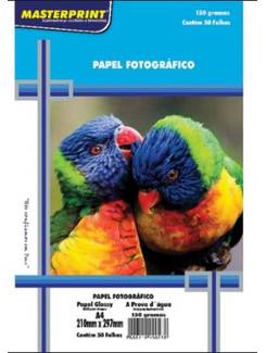 PAPEL GLOSSY 150G 50FL A4 302010057 - UN - MASTERPRINT