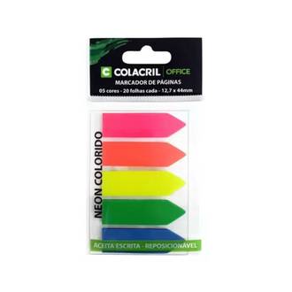 BLOCO ADESIVO SETA 100F - 12,7X44MM - C/5 - NEON - UN - COLACRIL