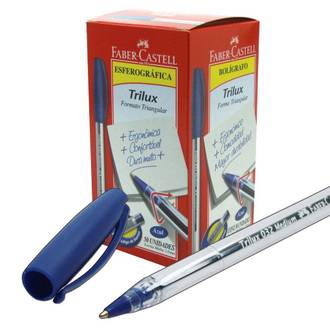 CANETA TRILUX 032 1,0MM - AZUL - CX 50 - FABER
