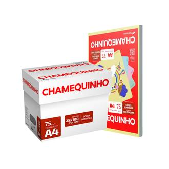 PAPEL CHAMEQUINHO  75G 100FLS - 4 CORES - A4 - CX 25 - CHAMEX