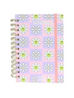 AGENDA ESPIRAL DAISIES XADREZ PERMANENTE - 192FLS - YP7518 - UN - YINS PAPER