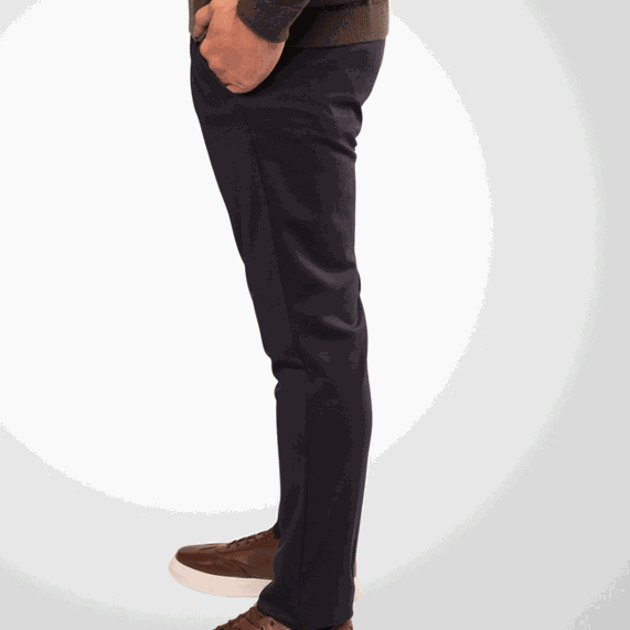 CALÇA MASCULINA MALHA PADRÃO SLIM MARINHO