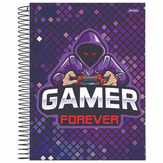 CADERNO UNIV CAPA DURA 1X1 80FLS - PLAYER 1 - PCT 4 - JANDAIA