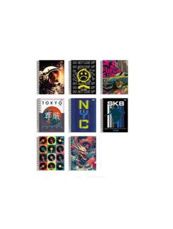 CADERNO 1/4 ESPIRAL CAPA DURA 80FLS - FLOW - UN - JANDAIA
