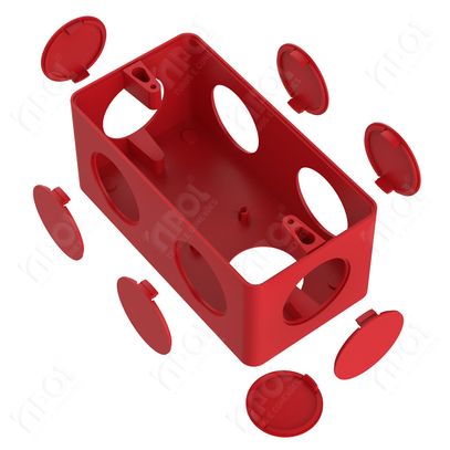 CONDULETE CAIXA 5 ENT 1/2 3/4 VERMELHO INPOL