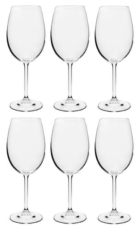 Conjunto 6 Taças de Cristal Bohemia para Vinho 450ml