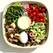 Salada Frango, vagem francesa, queijo de cabra, pepino, tomate grape, azeitona, cebola, hortelã, mix de folhas - 1