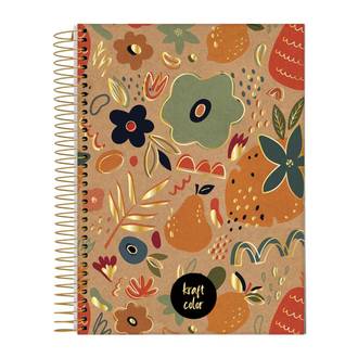 CADERNO COLEGIAL CAPA DURA 1X1 80FLS - 72923-26 - KRAFT COLOR - UN - JANDAIA