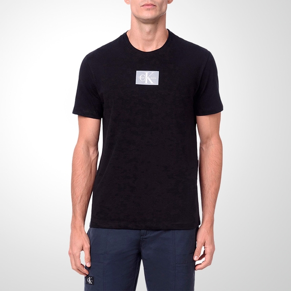 CAMISETA MASCULINA MANGA CURTA REISSUE RETÂNGULO PRETA CALVIN KLEIN JEANS