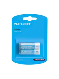 PILHA RECARREGAVEL AA 2500MAH C/2 - CB053 - UN - MULTILASER