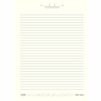 CADERNO COLEGIAL CAPA DURA 1X1 80FLS - KRAFT GOLD - UN - JANDAIA
