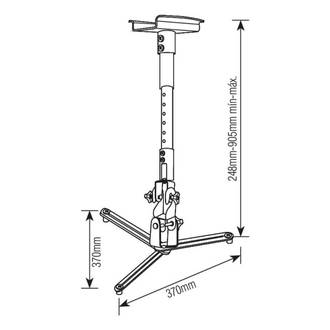 SUPORTE P/ PROJETOR DE TETO SBRP756 - UN - BRASFORMA