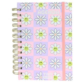 AGENDA ESPIRAL DAISIES XADREZ PERMANENTE - 192FLS - YP7518 - PCT 4 - YINS PAPER
