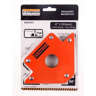 ESQUADRO MAGNÉTICO STARFER 100 MM