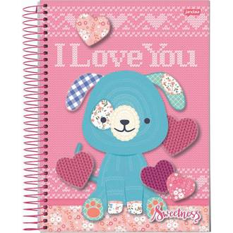 CADERNO UNIV CAPA DURA 12X1 192FLS - SWEETNESS - UN - JANDAIA
