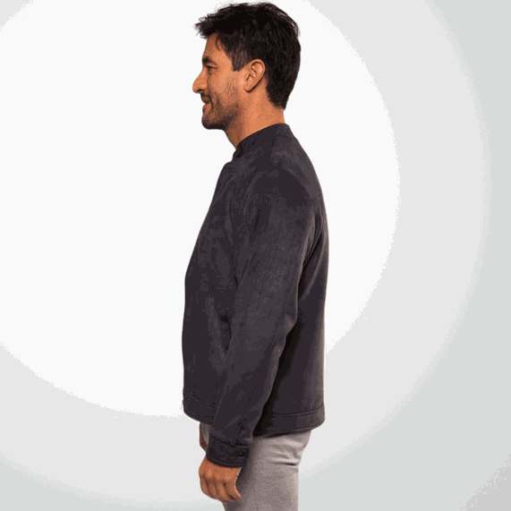 JAQUETA MASCULINA PADRÃO SUEDE MARINHO