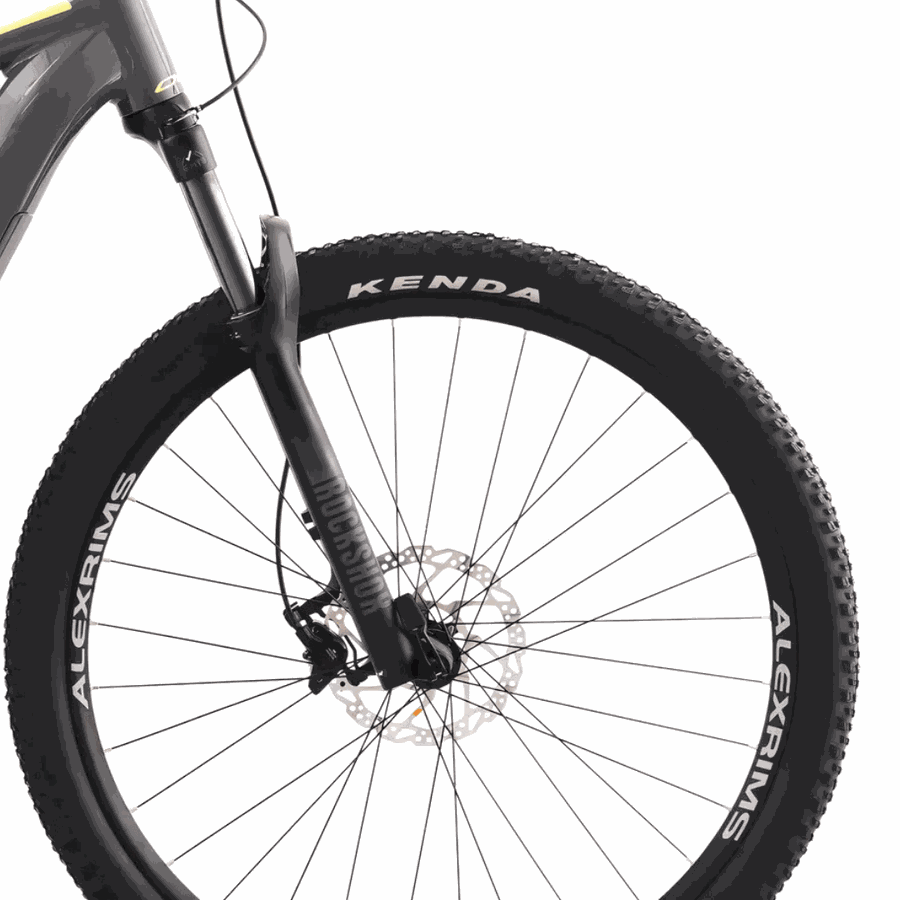 Bicicleta Elétrica Oggi Big Wheel 8.3 Cinza e Amarela