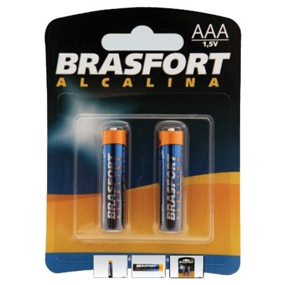 PILHA ALC PALITO(AAA) BLIS(2) 6300 BRASFORT