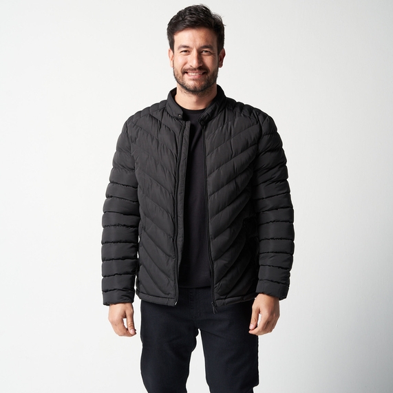 JAQUETA MASCULINA MATELASSÊ COLORS PRETA PADRÃO