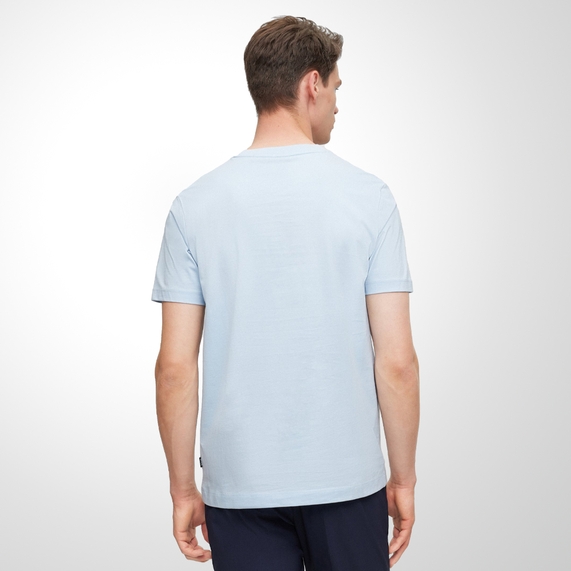CAMISETA MASCULINA REGULAR FIT THOMPSON 01 AZUL BOSS