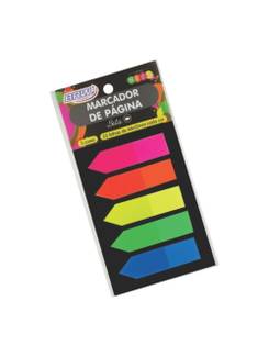 MARCADOR ADESIVO DE PAGINA 5 CORES - SETA NEON - UN - BRW