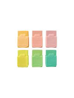 BORRACHA PLASTICA COLOR PASTEL 72203 - CX 24 - LEO E LEO
