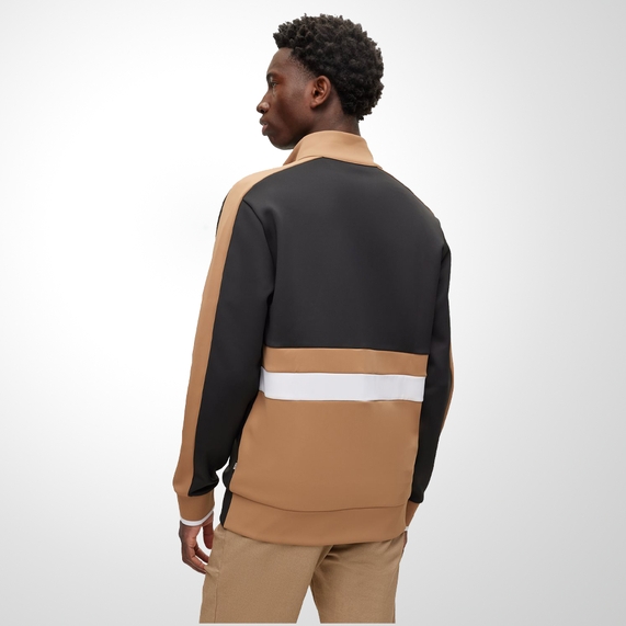 BLUSA MOLETOM COM ZÍPER PRETO BOSS
